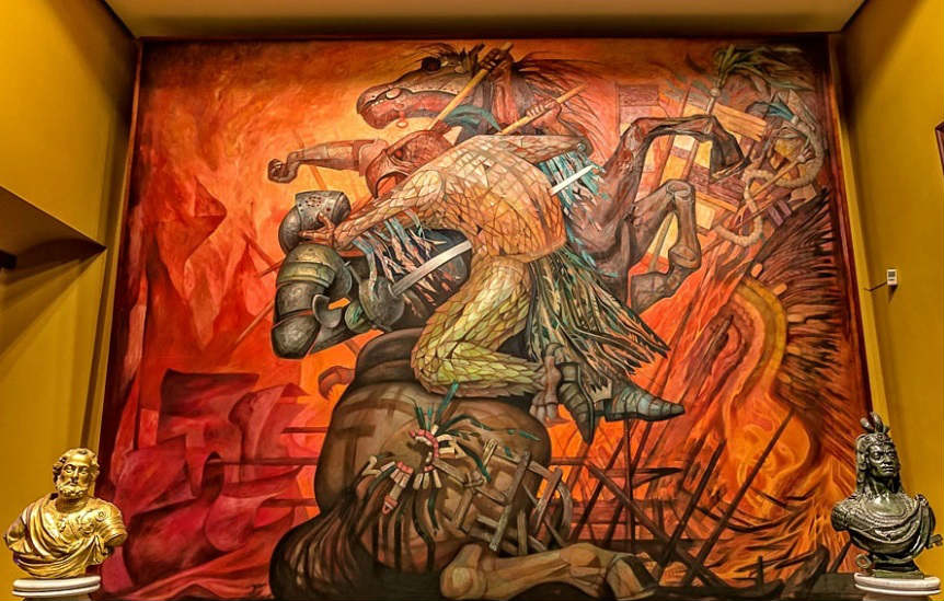 Mural de la conquista.