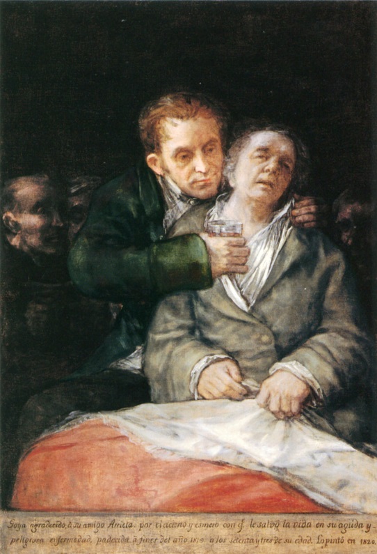 Goya atendido por el doctor Arrieta.