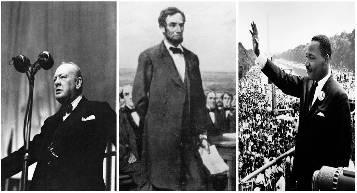 Líderes políticos y oradores.