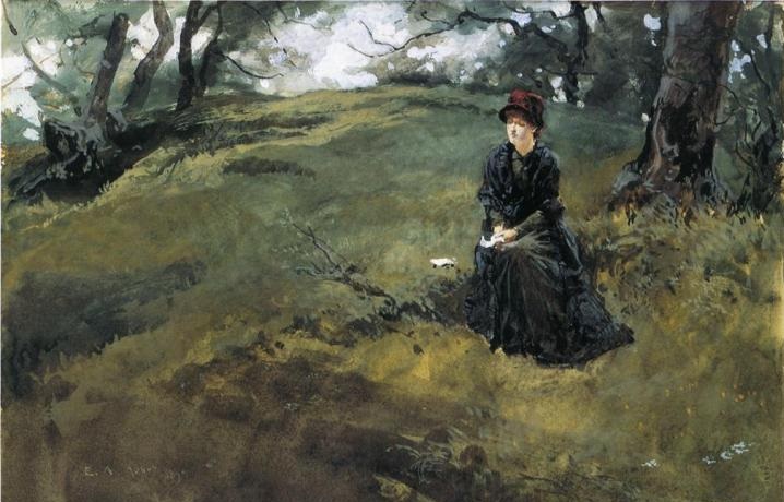 Young Woman in the Woods.