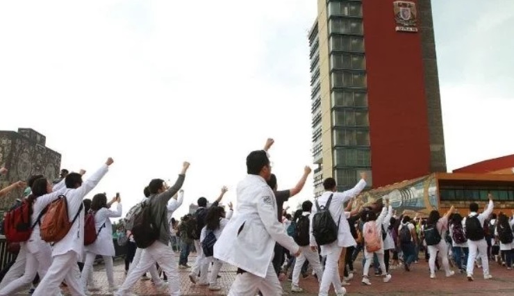 Protesta de medicina.