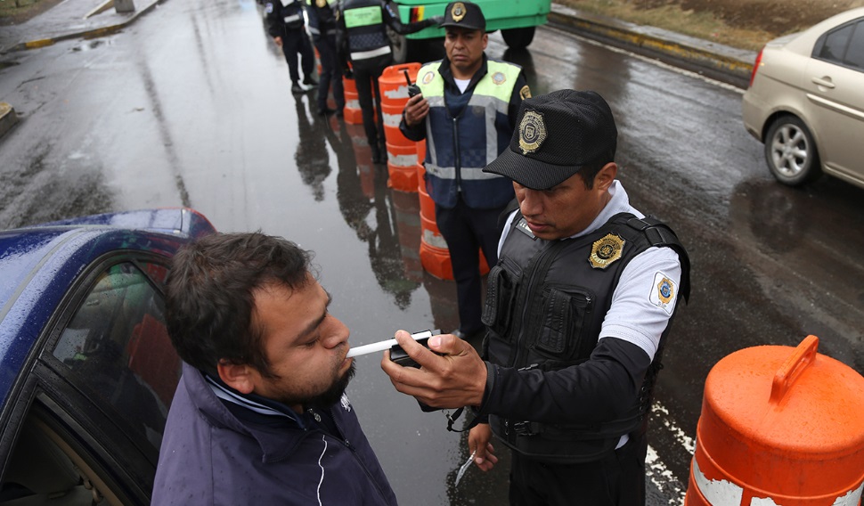 Punto de alcoholímetro.