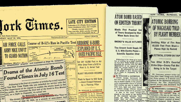 Titulares bomba atómica.