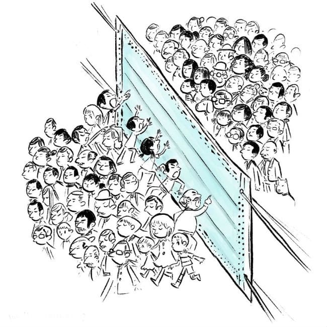 incosciente y cubrebocas