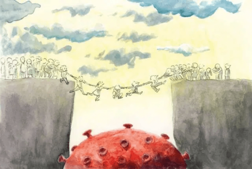 coronavirus, puente, sociedad en crisis
