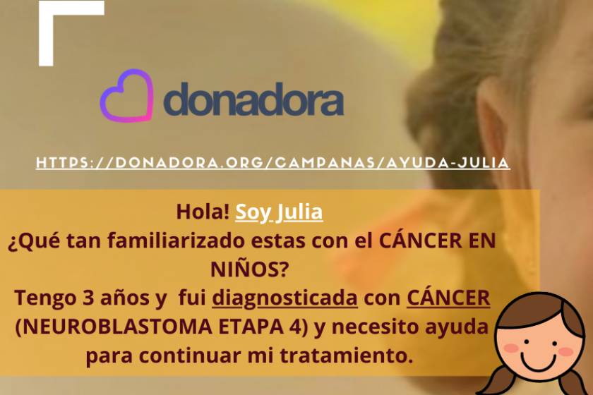 “La bolita” de cáncer que cambió la vida de Julia y su familia