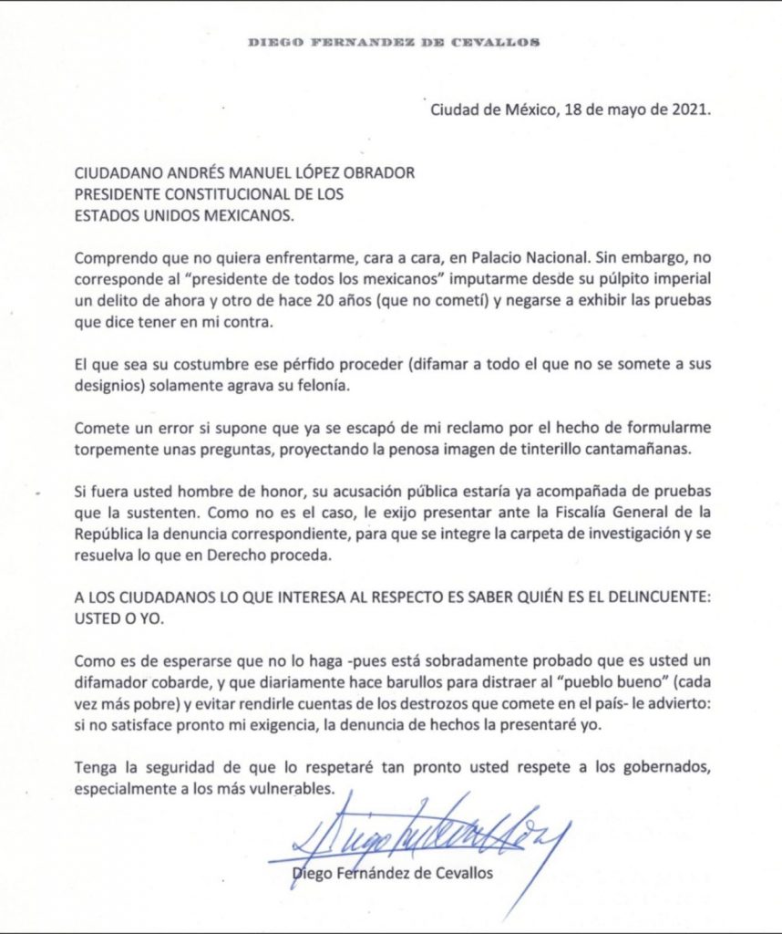 El ¨Jefe¨ Diego exige pruebas a AMLO