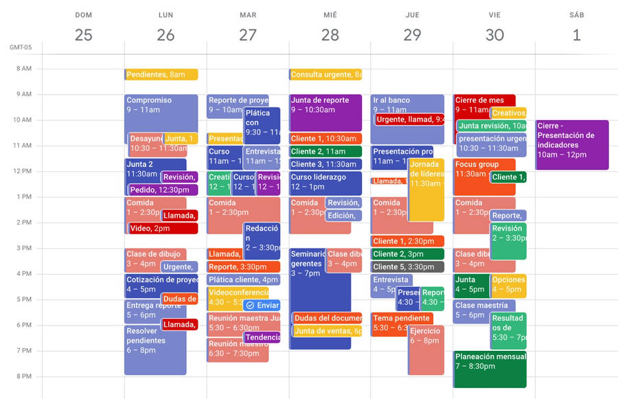 agenda llena