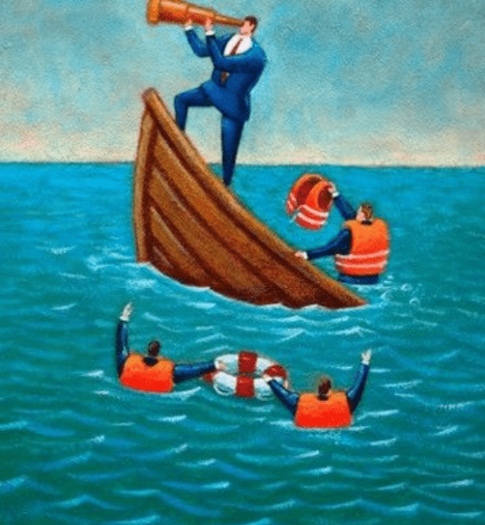 barco a la deriva