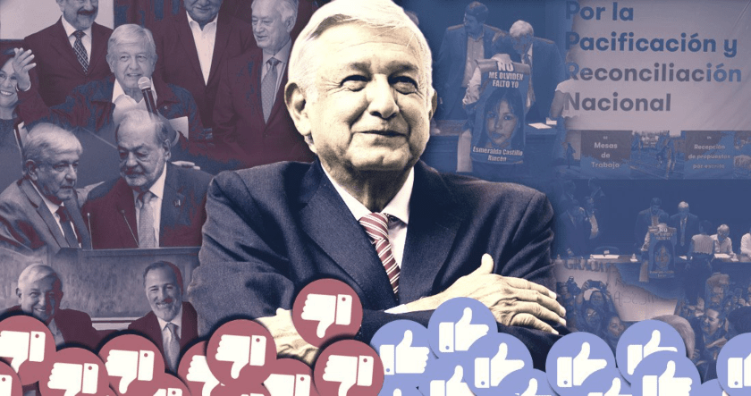 opositores y seguidores de AMLO