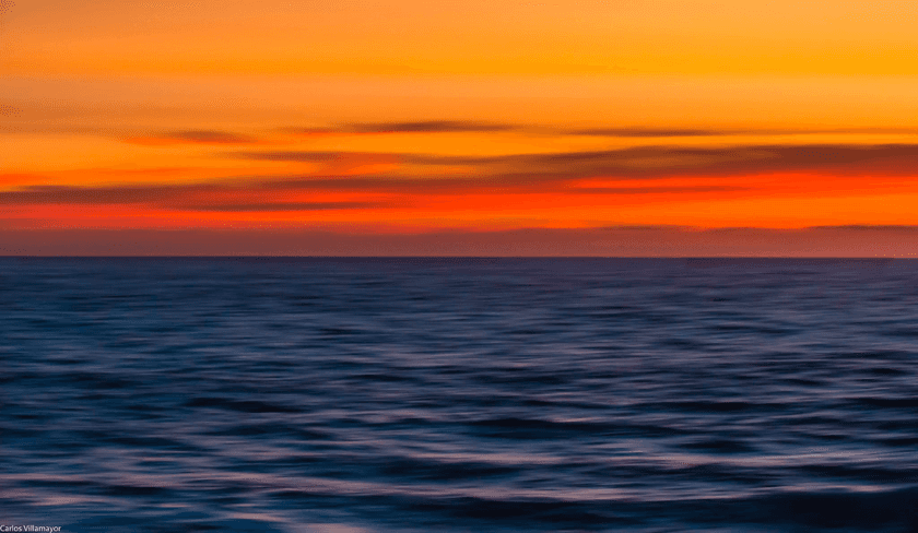 Atardecer encendido: El mar de Cortés