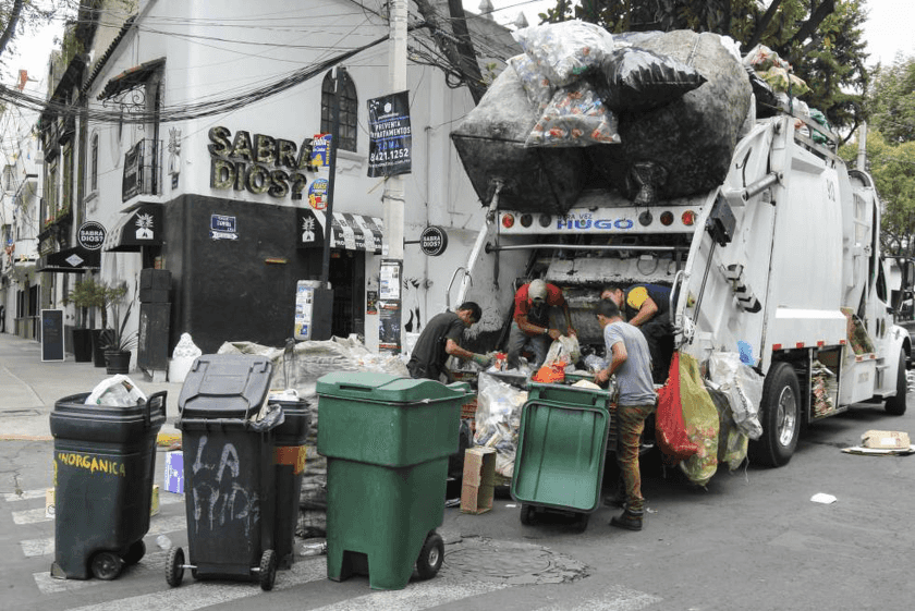 separación de basura, camiones de basura