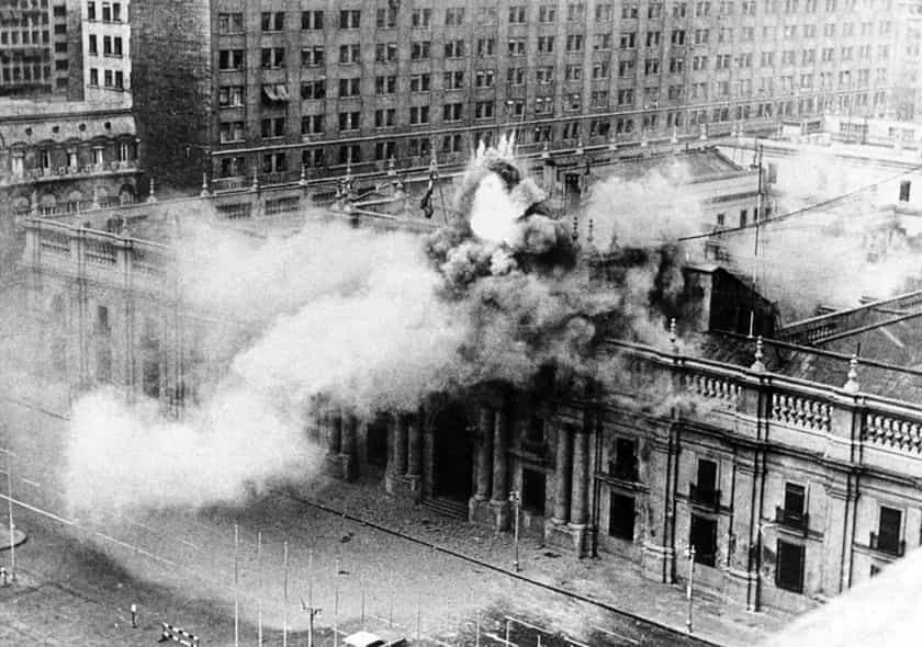 Golpe de Estado y bombardeo en el Palacio de La Moneda