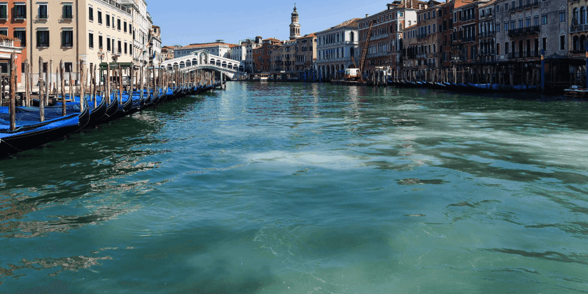 Venecia durante la pandemia, con el agua transparente