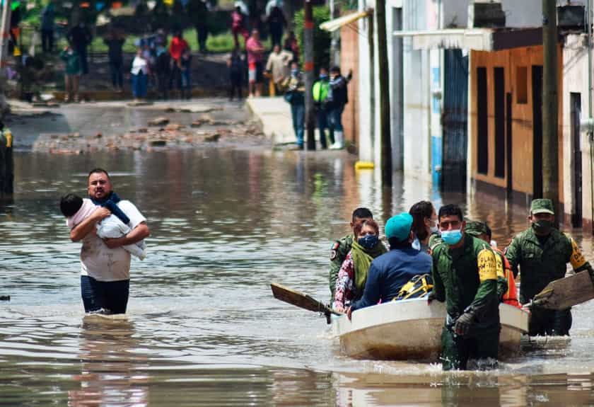 desbordamiento río, inundaciones, Tula, Hidalgo