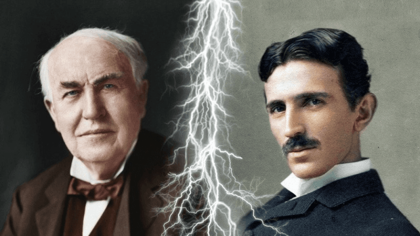 Thomas Edison y Nikola Tesla