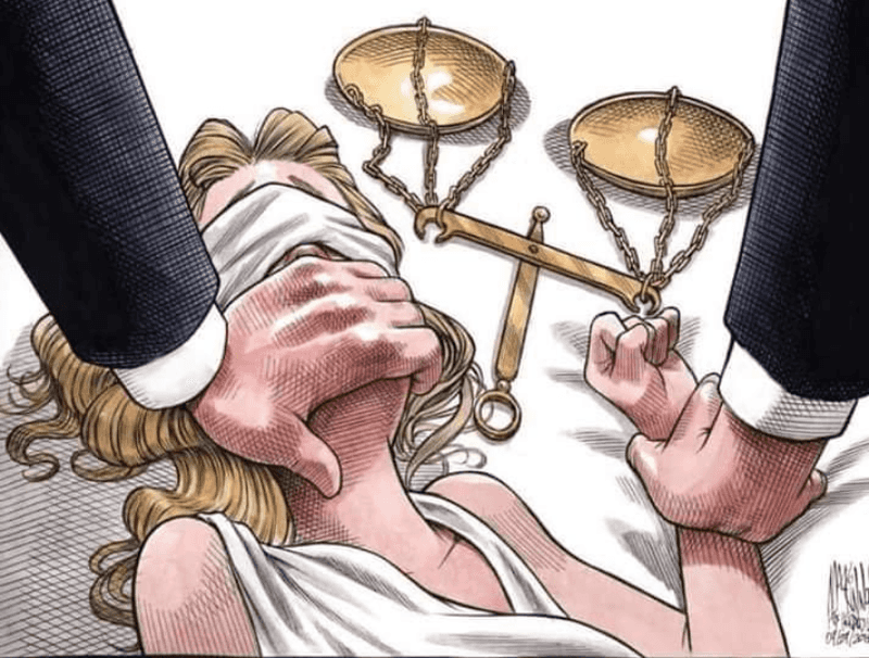 justicia ciega y violentada